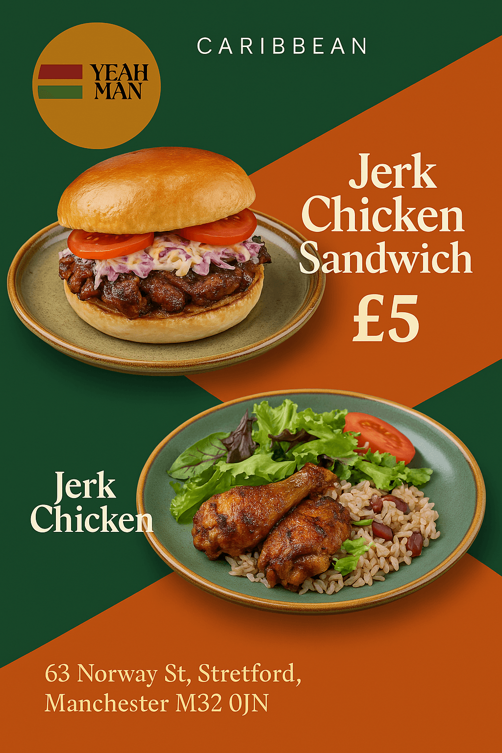 š„ Jerk Chicken Lovers Rejoice ā Only at Yeah Man Caribbean! š„