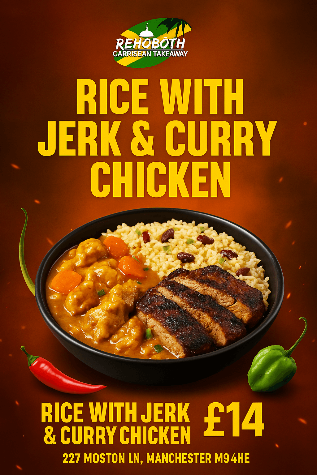 πΆοΈ Bold Flavours, One Plate β Jerk & Curry Chicken Combo! π
