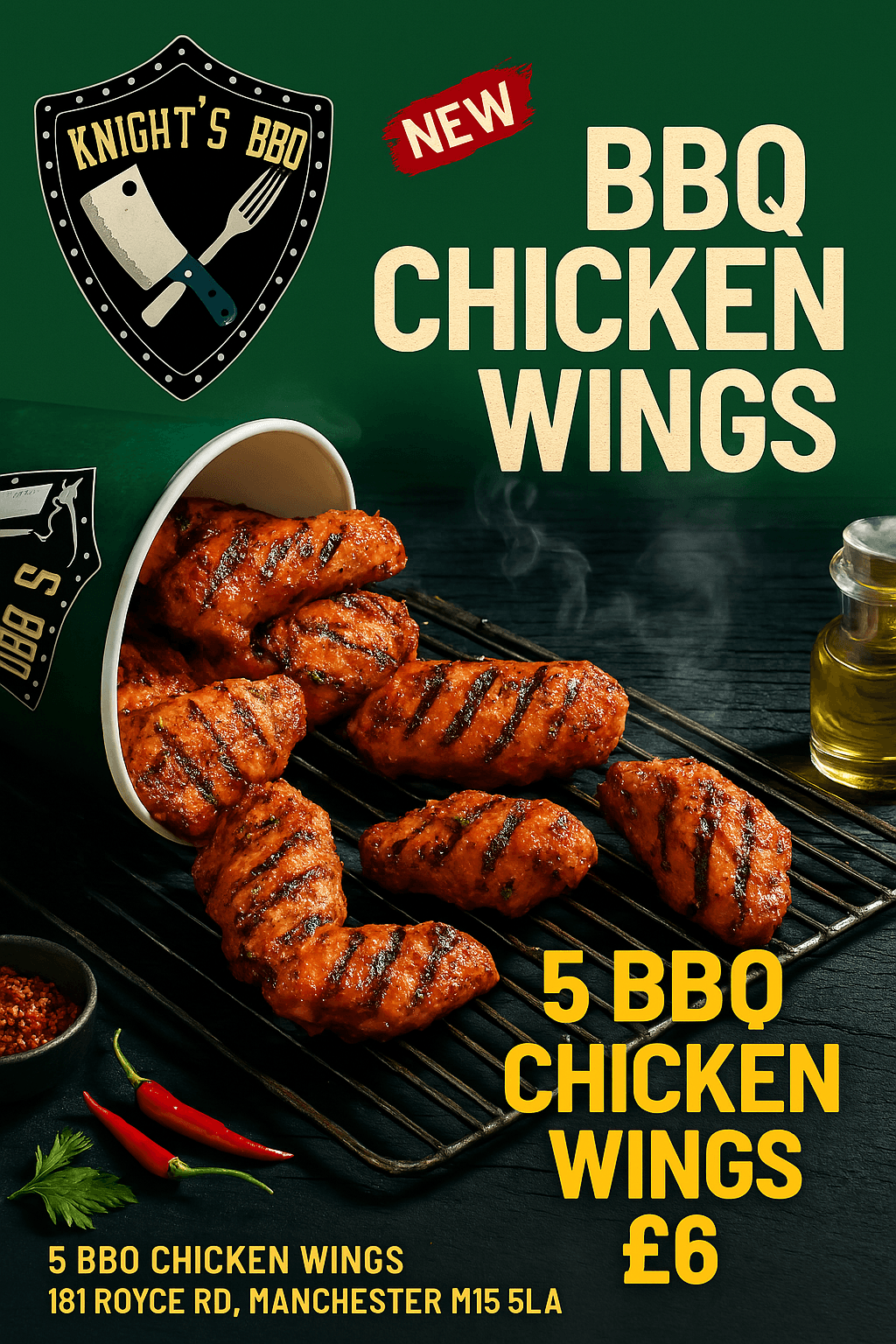 🔥 NEW: BBQ Chicken Wings for £6! 🔥