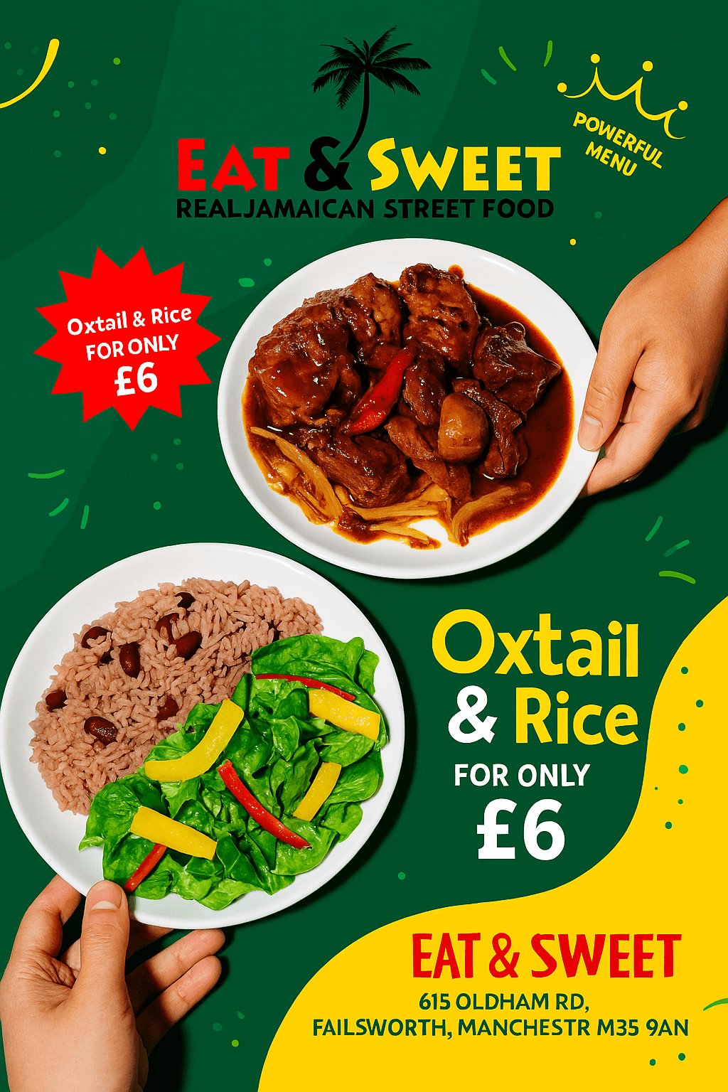 Powerful Flavours, Real Jamaican Vibes – Oxtail & Rice for £6!