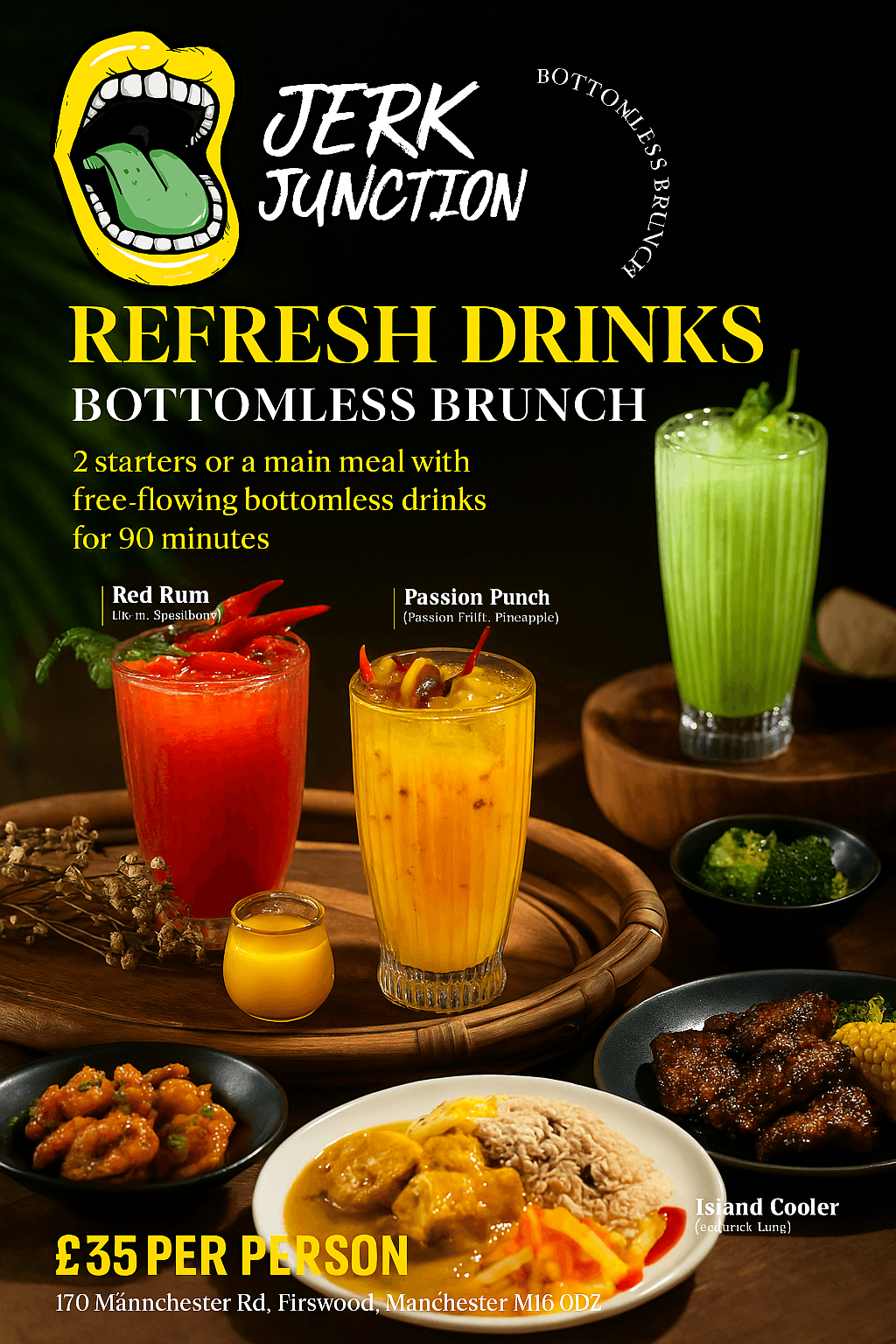 🔥 Bottomless Caribbean Vibes at Jerk Junction 🔥